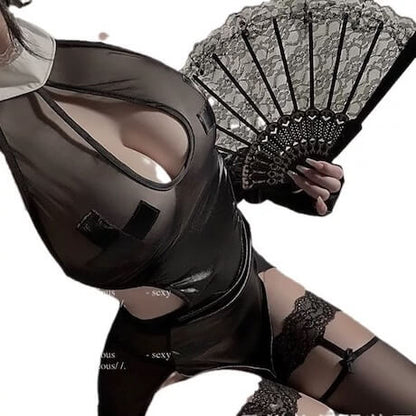Buitifo Womens Fishnet Bodystocking Plus Size Crotchless Bodysuit Sexy Tights Soft Nightwear Lingerie